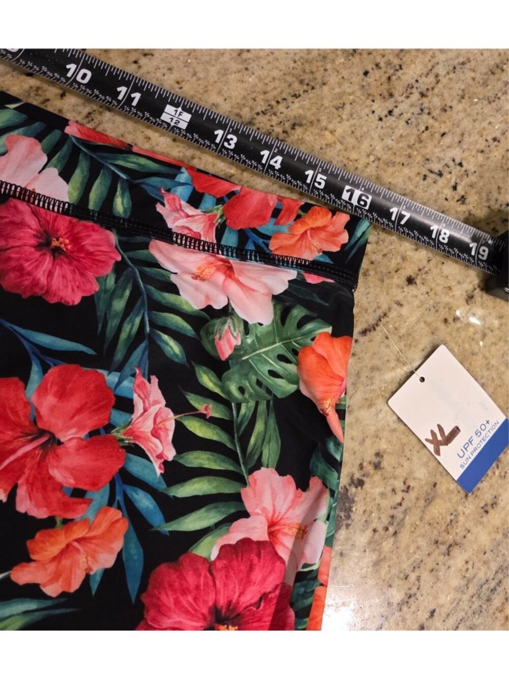 New! Dreamwave Size XL Floral 2 Piece Modest Swim Shirt & Pants UPF 50+ Wide-Leg - Picture 3 of 16